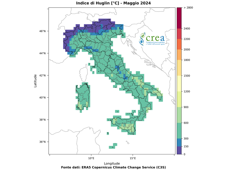 Figura 10 - Gelate tardive (a) e anomalie (b) - maggio 2024